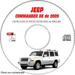 JEEP COMMANDER XK de 2009  Type : OVERLAND + SPORT + LIMITED    Catalogue des Pièces Détachées sur CD-ROM Anglais
