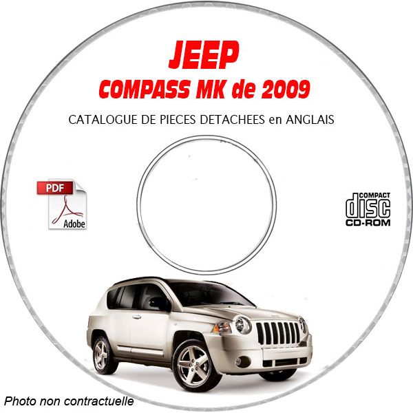 JEEP COMPASS MK de 2009  Type :  MK49 LIMITED    Catalogue des Pièces Détachées sur CD-ROM Anglais