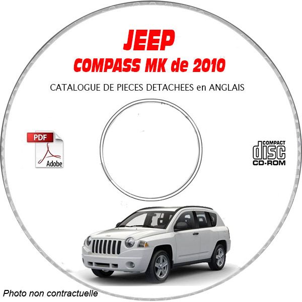 JEEP COMPASS MK de 2010  Type :  MK49 LIMITED    Catalogue des Pièces Détachées sur CD-ROM Anglais