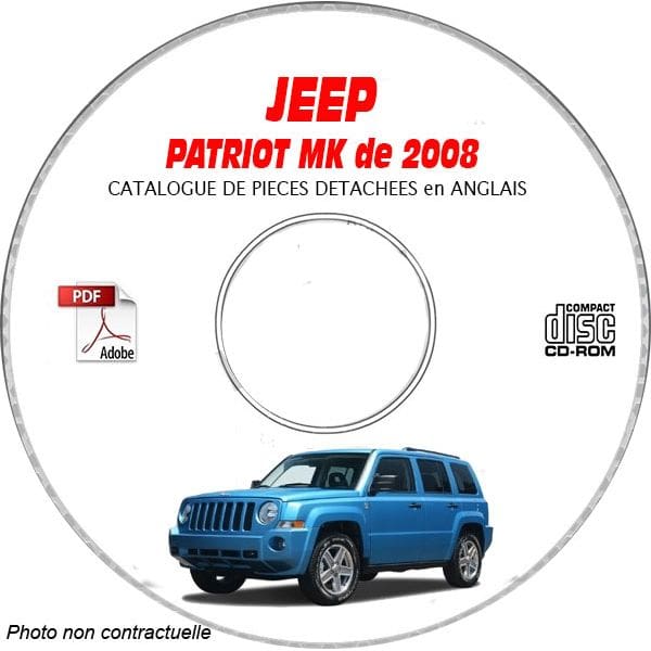JEEP PATRIOT MK de 2008  Type :  MK74    LIMITED     Catalogue des Pièces Détachées sur CD-ROM anglais