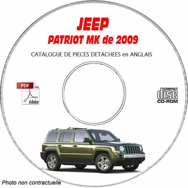 JEEP PATRIOT MK de 2009  Type :  MK74    LIMITED     Catalogue des Pièces Détachées sur CD-ROM anglais