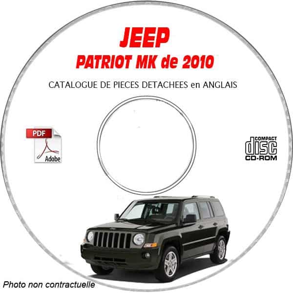 JEEP PATRIOT MK de 2010  Type :  MK74    LIMITED     Catalogue des Pièces Détachées sur CD-ROM anglais
