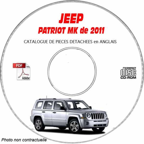 JEEP PATRIOT MK de 2011  Type :  MK74    LIMITED     Catalogue des Pièces Détachées sur CD-ROM anglais