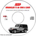 JEEP WRANGLER TJ de 1998 à 2005  Type : TJ     SPORT + SE + SAHARA     Catalogue des Pièces Détachées sur CD-ROM Anglais