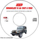JEEP WRANGLER YJ de 1987 à 1990  Catalogue des Pièces Détachées sur CD-ROM anglais