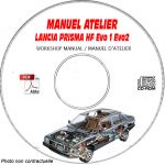 LANCIA PRISMA HF  EVO 1 et EVO 2  Type : ZLA 831 ABO....  Manuel d'Atelier sur CD-ROM Anglais