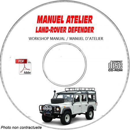 LAND-ROVER DEFENDER  90, 110  Manuel d'Atelier sur CD-ROM Anglais