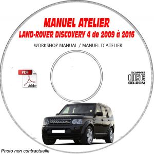 LAND-ROVER DISCOVERY IV de 2009 à 2016  type L139  Manuel Atelier  sur CD-ROM  Anglais