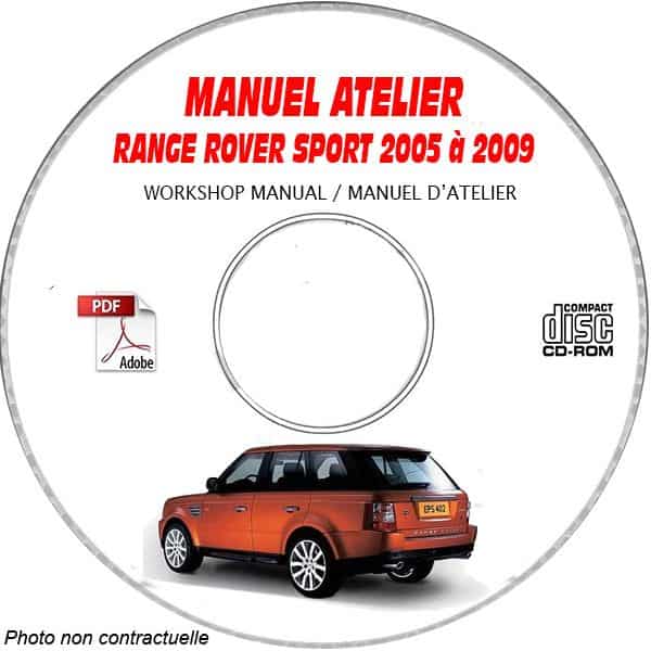 RANGE ROVER SPORT de 2005 à 2009  type L320  Manuel Atelier  sur CD-ROM Anglais