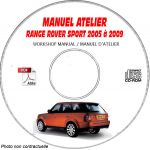 RANGE ROVER SPORT de 2005 à 2009  type L320  Manuel Atelier  sur CD-ROM Anglais