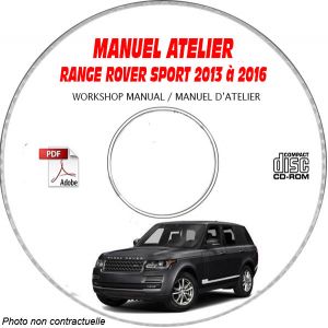 RANGE ROVER SPORT de 2013 à 2016  type L494  Manuel Atelier  sur CD-ROM anglais