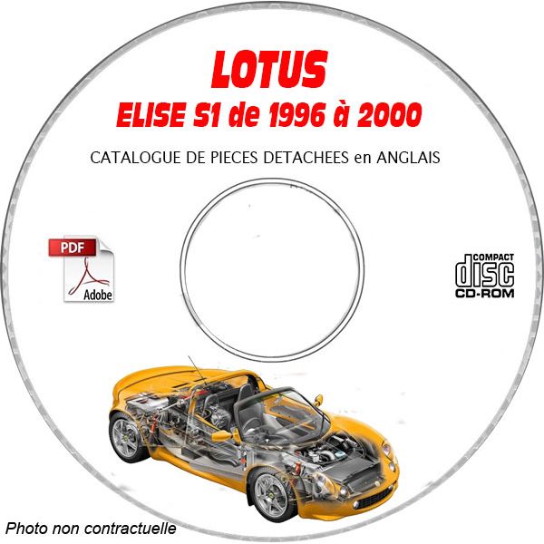 LOTUS ELISE S1 de 1996 à 2000  Type : 111  Catalogue des Pièces Détachées sur CD-ROM Anglais