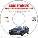 MASERATI QUATTROPORTE 4 de 1994 a 1998  Type : M139 Gen 4  Manuel Utilisateur sur CD-ROM italien