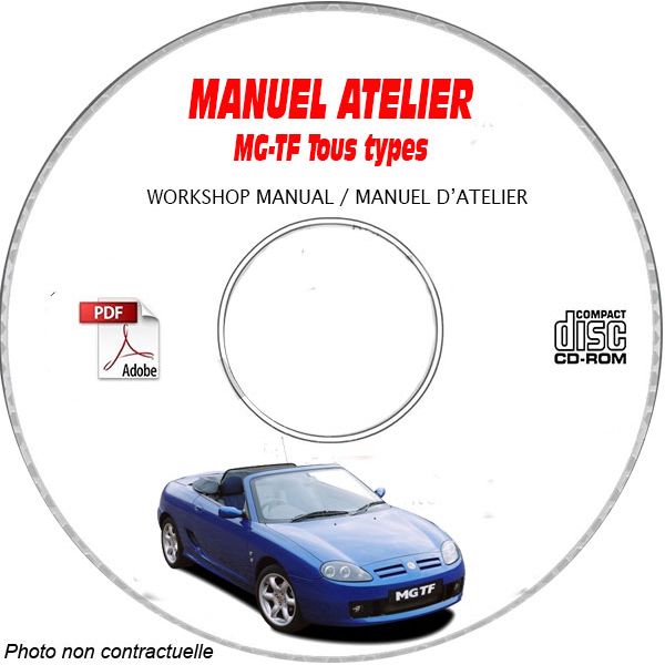 MG MG-TF Tous types  Manuel d'Atelier sur CD-ROM FR