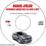 MITSUBISHI LANCER EVO9 de 2005 à 2007  Type : GH-CT9A  Manuel d'Atelier sur CD-ROM anglais