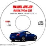 NISSAN 370Z de 2013 TYPE:  Z34 Manuel d'Atelier sur CD-ROM Anglais