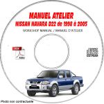 NISSAN NAVARA de 1998 à 2005  Type : D22  Manuel d'Atelier sur CD-ROM anglais
