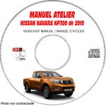 NISSAN NAVARA NP300 de 2018  Type : D23  Manuel d'Atelier sur CD-ROM anglais 