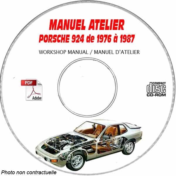 PORSCHE 924 et 924 Turbo de 1976 à 1987  Manuel d'Atelier sur CD-ROM anglais