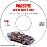 PORSCHE 924 de 1980 à 1985   Type : 931  Type : 937    Catalogue des Pièces Détachées sur CD-ROM Anglais