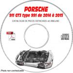 PORSCHE 991 GT3 de 2014 à 2015 Phase 1  Catalogue des Pièces Détachées sur CD-ROM anglais
