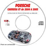 PORSCHE CARRERA GT  de 2004 et 2005  Type 980  Catalogue des Pièces Détachées sur CD-ROM anglais