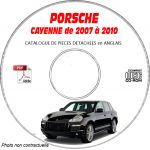 PORSCHE CAYENNE de 2007 à 2010  Type : 9PA1  (957)  Catalogue des Pièces Détachées sur CD-ROM anglais