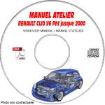 RENAULT CLIO V6 Phase 1 jusque 2000 TYPE CB1A  Manuel Atelier  sur CD-ROM