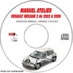RENAULT MEGANE II de 2002 à 2006  Type : XM0.....  Manuel Atelier  sur CD-ROM