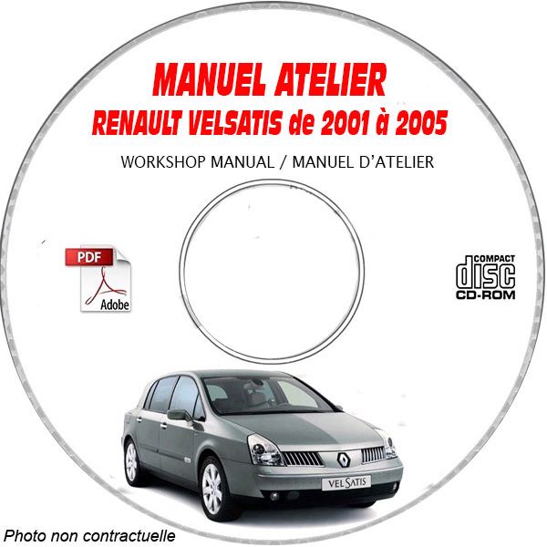 RENAULT VELSATIS de 2001 à 2005  Type BJ0  Manuel Atelier  sur CD-ROM FR