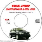 SSANGYONG RODIUS de 2004 à 2008 Type: KPTN0B .....  Manuel d'Atelier sur CD-ROM Anglais