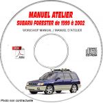 SUBARU FORESTER de 1999 à 2002 Type : JF1SF...  Manuel d'Atelier sur CD-ROM Anglais