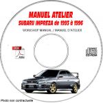 SUBARU IMPREZA  de 1993 a 1996  Manuel d'Atelier sur CD-ROM Anglais
