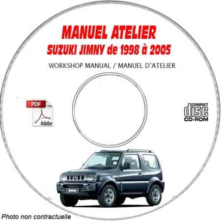 SUZUKI JIMNY de 1998 à 2005  Type : SN413  Manuel Atelier  sur CD-ROM anglais