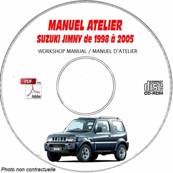 SUZUKI JIMNY de 1998 à 2005  Type : SN413  Manuel Atelier  sur CD-ROM anglais