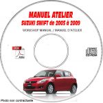 SUZUKI SWIFT de 2005 à 2009  Type : RS415  JSAEZC...  Manuel Atelier  sur CD-ROM anglais