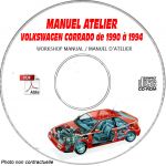 VW VOLKSWAGEN CORRADO de 1990 à 1994  Type: CORRADO + VR6 + G60     Manuel d'Atelier sur CD-ROM anglais