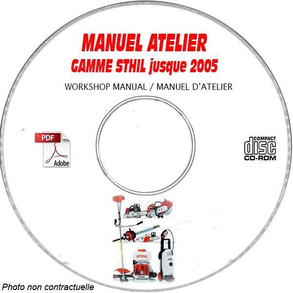 GAMME SAV STHIL et VIKING jusqu'a fin 2005  Manuel d'Atelier sur CD-ROM Anglais