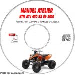 KTM ATV 450 SX de 2010  Manuel d'Atelier sur CD-ROM Anglais