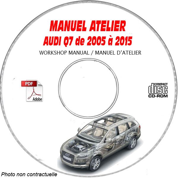 AUDI Q7 de 2005 à 2015  Type : 4L  Manuel Atelier  sur CD-ROM