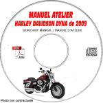 HARLEY-DAVIDSON Dyna de 2009 Type: FXD + FXDL + FXDC + FXDB + FXDSF  Manuel d'Atelier sur CD-ROM Anglais