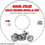 HARLEY-DAVIDSON Softail de 2008  Manuel d'Atelier sur CD-ROM Anglais
