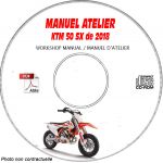 KTM 50 SX de 2018  50 SX  +  50 SX MINI  Manuel d'Atelier sur CD-ROM anglais