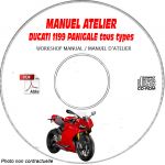 DUCATI 1199S PANIGALE Tous types Type: ZDM H801AA....  Manuel d'Atelier sur CD-ROM anglais