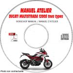 DUCATI MULTISTRADA 1200, 1200S ABS -Ed. 2015 Type: ZDM 12BWW....  Manuel d'Atelier sur CD-ROM anglais