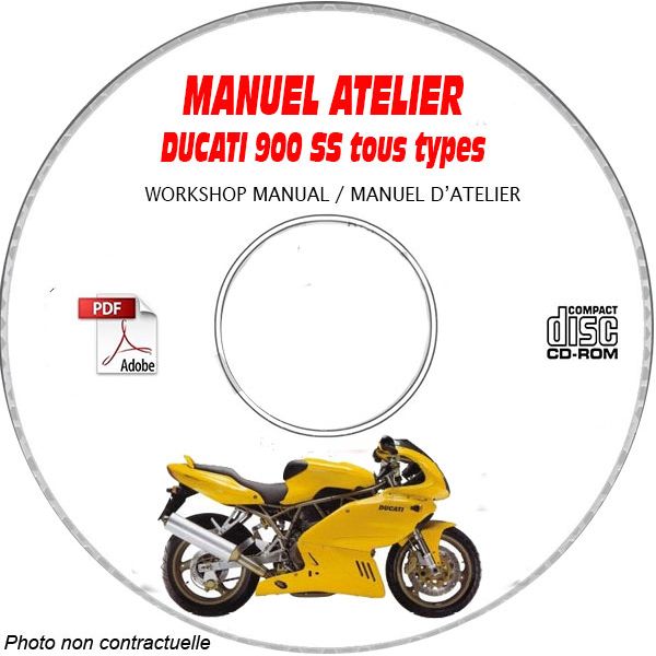 DUCATI 900 SUPER SPORT Tous types  900 SS    Type: ZDM U100AA....  Manuel d'Atelier sur CD-ROM FR