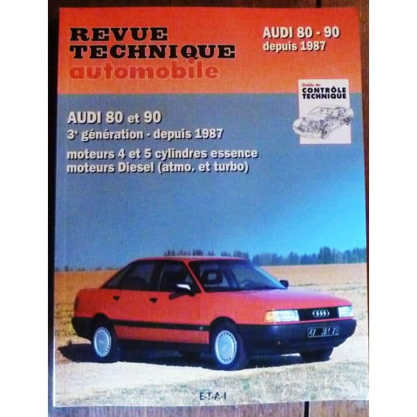 RTA atmo et turbo Revue Technique AUDI 80-90 depuis 1987 essence et diesel