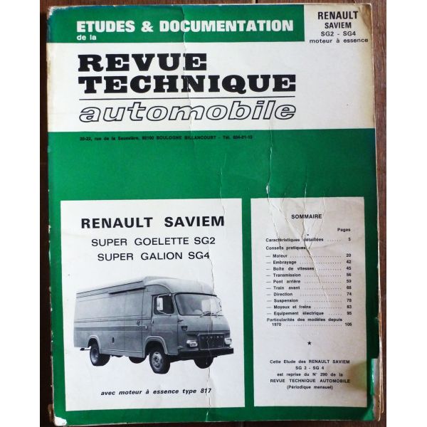 RENAULT SAVIEM GOELETTE SG2 et GALION SG4 Essence