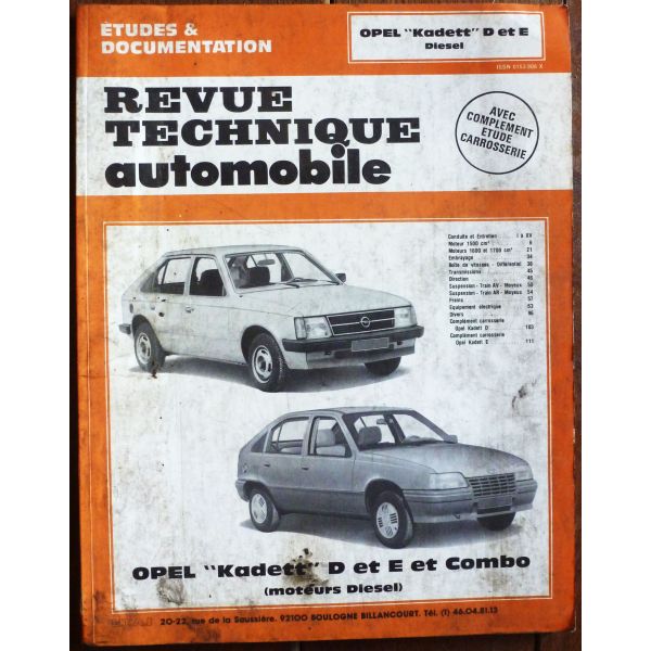 OPEL KADETT D - E - COMBO Diesel 