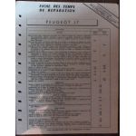 J7 - Fiche Temps PEUGEOT